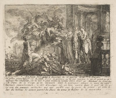 Allegori om rekonvalesensen til Dauphin, 1752. av Gabriel de Saint Aubin