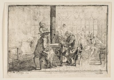 The Nouvellistes, 1752. av Gabriel de Saint Aubin