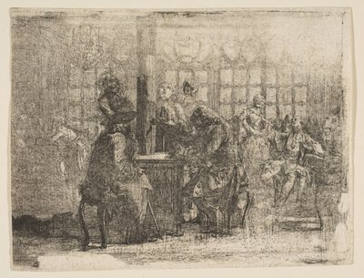 The Nouvellistes, 1752. av Gabriel de Saint Aubin