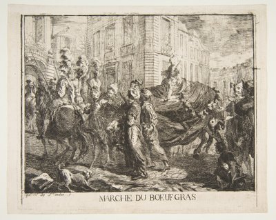 Marked for fettbiff, 1750. av Gabriel de Saint Aubin