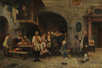 Keiser Joseph II som gutt med de invalide i Wien av Gabriel von Hackl