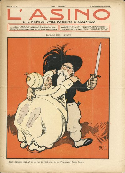 Illustrasjon av Galantara (1865-1937) for omslaget til L