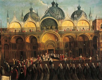 Påskehandlinger i San Marco, av Gabriele Bella (1730-1782) av Gabriele Bella