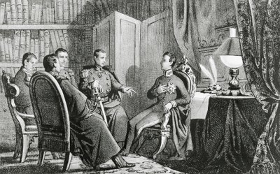 Prins Charles Albert av Carignano (1798-1849) lover sin støtte til liberale konspiratorer, 6. mars av Gabriele Castagnola