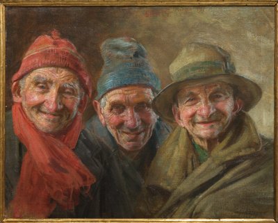 Three Friends 1917 (olje på lerret) av Gaetano Bellei