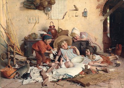 Den lille mammaen, andre halvdel av 1800-tallet.. av Gaetano Chierici