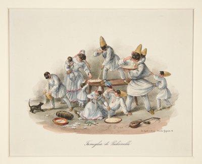 Pulcinella-familien av Gaetano Dura
