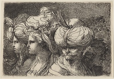 Six Heads, en tyrker i front av Gaetano Gandolfi