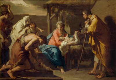 Hyrdenes tilbedelse, etter 1798 av Gaetano Gandolfi
