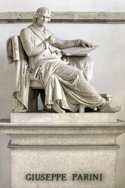 Statue av Giuseppe Parini, 1838 av Gaetano Matteo Monti
