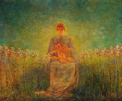 Madonna av liljer av Gaetano Previati