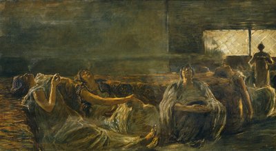 Opium Smokers, av Gaetano Previati (1852-1920) av Gaetano Previati