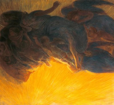 Skapelsen av lys, 1913, av Gaetano Previati
