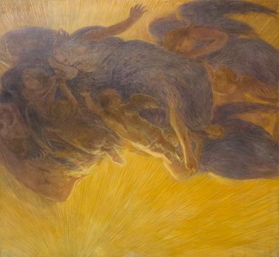 Skapelsen av lys, ca. 1913, Gaetano Previati (olje på lerret) av Gaetano Previati