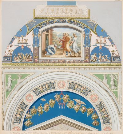 Bezel og hvelv med Abraham og de tre englene. 1774 av Gaetano Savorelli