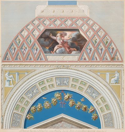 Bezel og hvelvede område med Gud skiller lys og mørke. 1774? av Gaetano Savorelli
