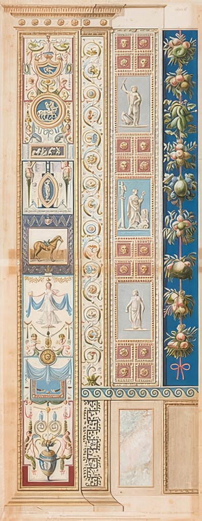Pilaster Loggia II (pynt med en salet hest i midtseksjonen) av Gaetano Savorelli