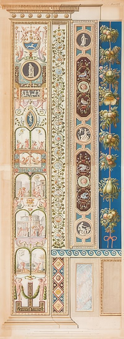 Pilaster Loggia VIII (dekorasjon med grupper av barn) av Gaetano Savorelli