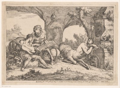 Achilles undervist av Chiron Ulike show og land (serietittel) Varii capricci e paesi (serietittel) av Gaetano Zompini (possibly)