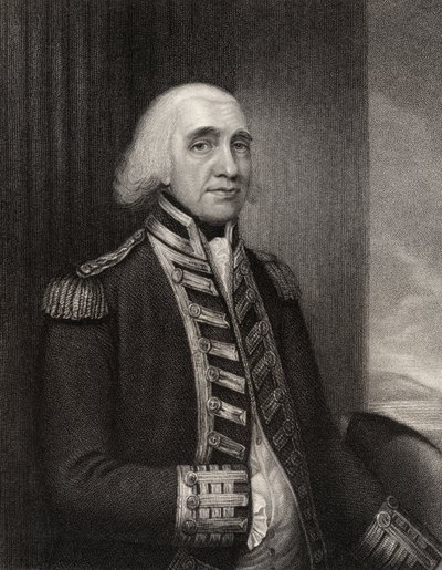 Admiral Richard Howe, gravert av W.T. Fry, fra 