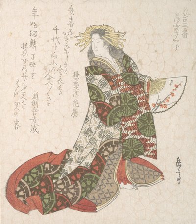 Courtesane Usugumo, 1800-tallet. av Gakutei