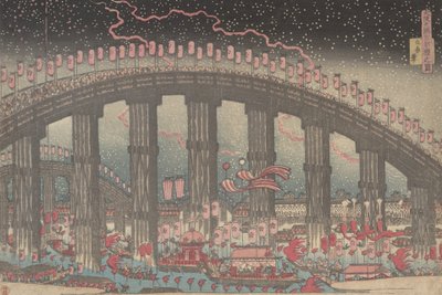 Tenmangu-festivalen i Osaka, 1834. av Gakutei
