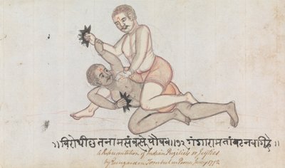Two Jeyties Wrestling av Gangaram Chintaman Tambat