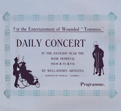 Annonse for en konsert, 1917 av Garratt and Atkinson