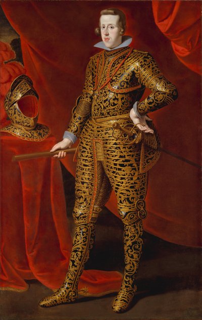 Filip IV (1605–1665) i Parade Armor, ca. 1628 av Gaspar De Crayer