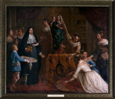 Erkehertuginne Isabella av Spania, som gir sine juveler til basilikaen St. Martin i Halle av Gaspar De Crayer
