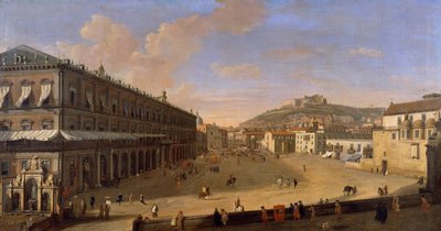 Palace Square i Napoli, av Gaspar van Wittel (1652 eller 1653-1736) av Gaspar van Wittel
