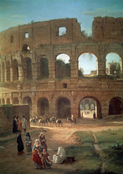 Colosseum av Gaspar van Wittel (1652 eller 1653-1736), detalj av Gaspar van Wittel