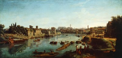 Utsikt over Tiberen, av Gaspar van Wittel (ca. 1652-1736) av Gaspar van Wittel