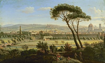 Utsikt over Firenze fra Bolognaveien (olje på lerret) av Gaspar van Wittel