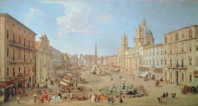 Roma, Piazza Navona (olje på lerret) av Gaspar van Wittel