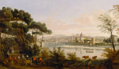 Utsikt over Firenze av Gaspar van Wittel