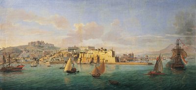 Utsikt over Napoli fra havet av Gaspar van Wittel