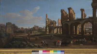 Colosseum og Forum Romanum, 1711 av Gaspar van Wittel