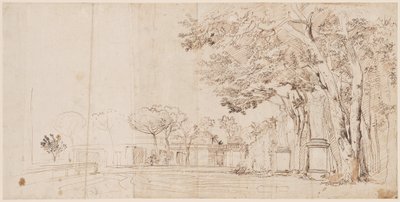 Hagene til Villa Medici av Gaspar van Wittel