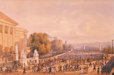 Opprør foran Palais Bourbon, 15. mai 1848 av Gaspard Gobaut