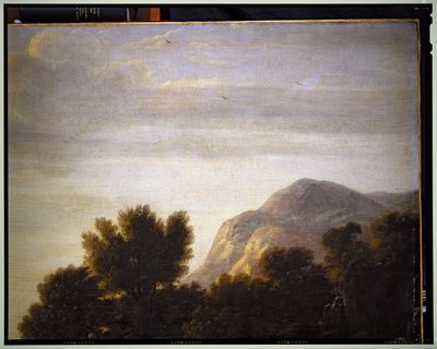 Italiensk landskap, detalj, udatert av Gaspard Poussin Dughet