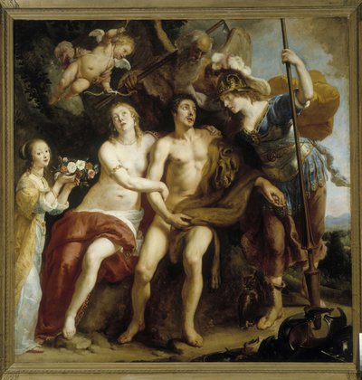 Hercules, Omphale og Minerva av Gaspard de Crayer