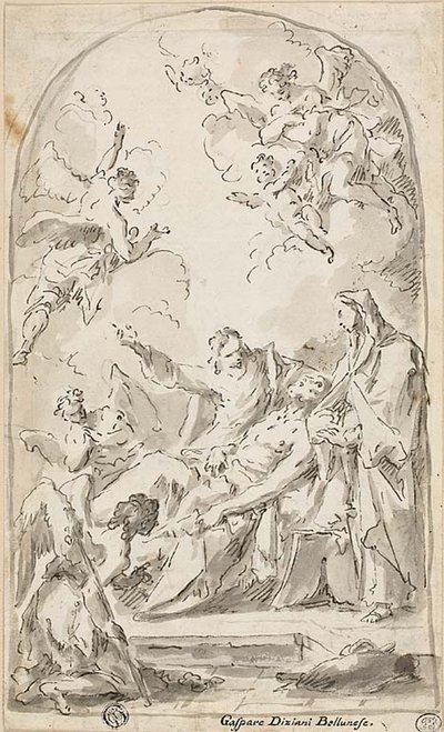 Saint Josephs død av Gaspare Diziani