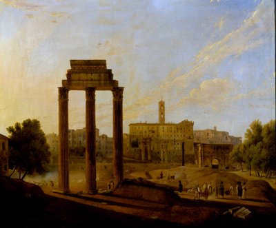 Roma: utsikt over Forum med utsikt mot Capitol av Gaspare Gabrielli