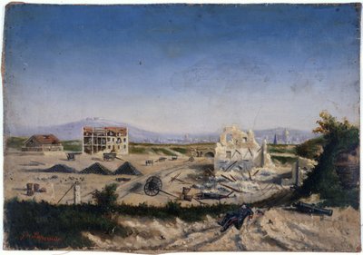 Fort Vanves, under krigen i 1870, cirka 1870 (olje på lerret) av Gaston de Laperrière
