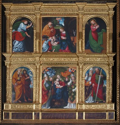 Bebudelse og fødsel, 1516 av Gaudenzio Ferrari