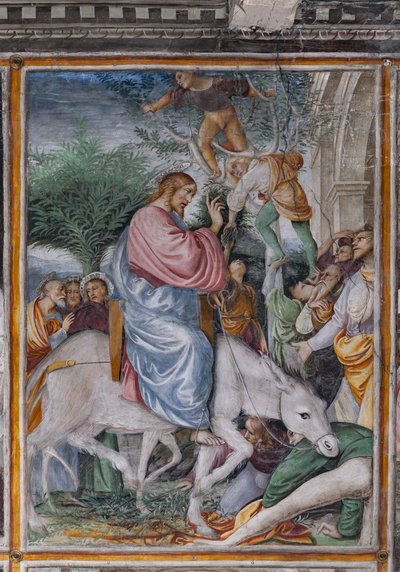 Detalj av "Kristus kommer inn i Jerusalem", fra "Kristi liv og lidenskap" av Gaudenzio Ferrari
