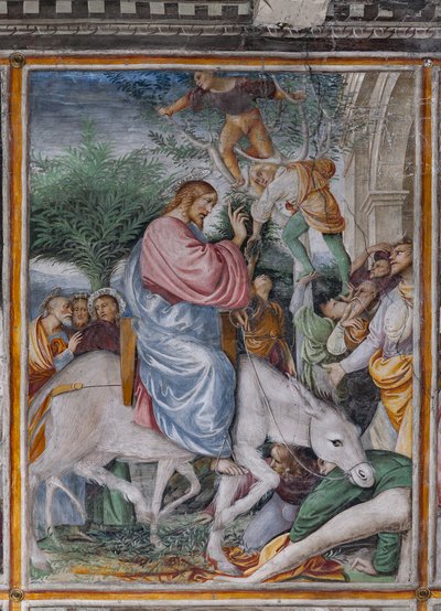 Detalj av "Kristus kommer inn i Jerusalem", fra "Kristi liv og lidenskap" av Gaudenzio Ferrari
