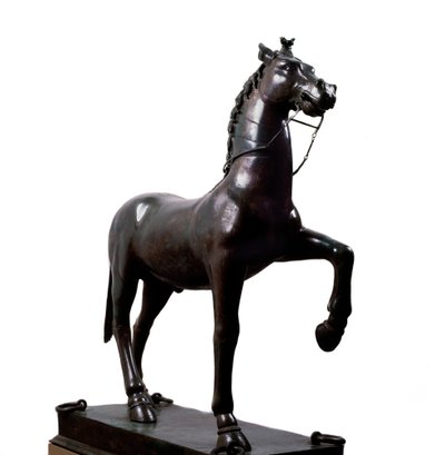 Votivhest i bronse (skulptur, ca. 50 e.Kr.) av Gaulish Gaulish