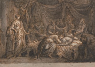 Andromache sørger over Hectors død av Gavin Hamilton